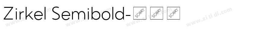 Zirkel Semibold字体转换